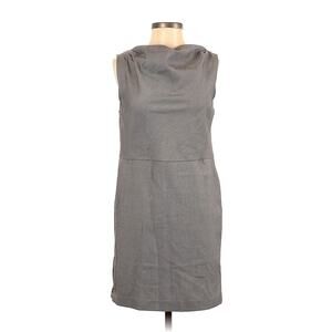 Gap Gray Business‎ Dress Size 2P Petite Cowl Neck Knee Length Career Pockets